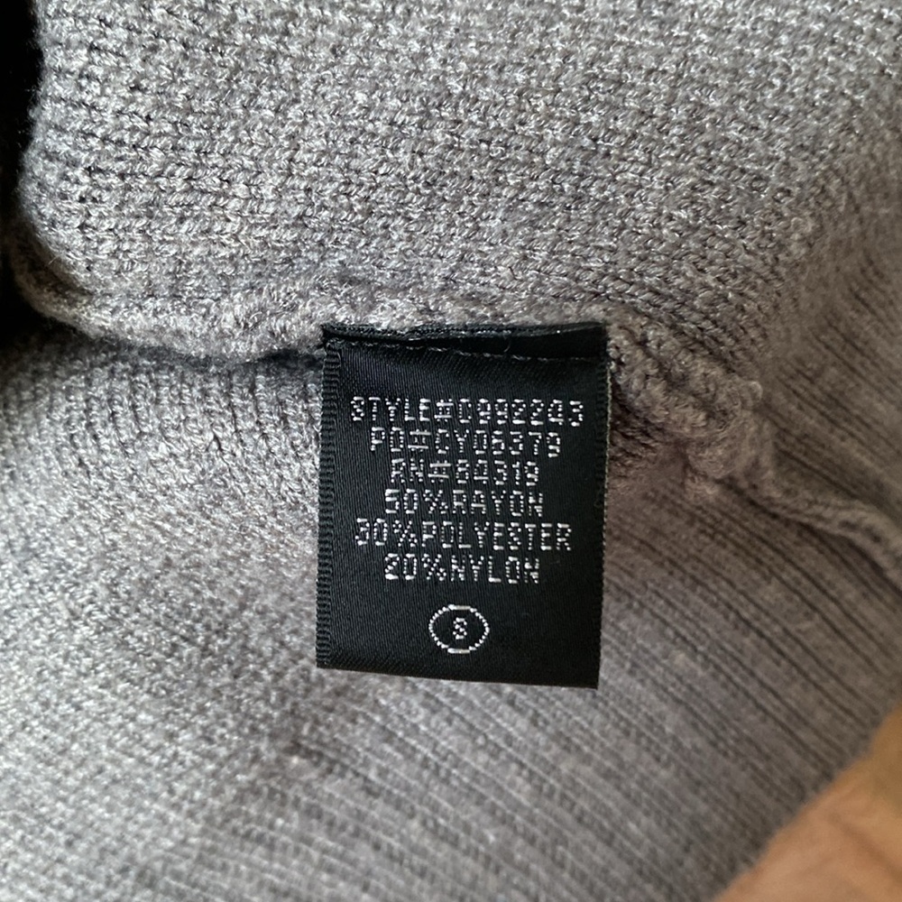 Grey Collared Button Down Sweater With Pockets Si… - image 5